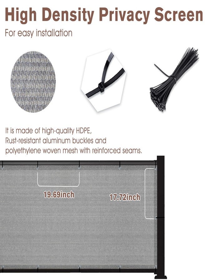 SUNNY GUARD 3'x16' Brown Grey Balcony Deck Privacy Screen Fence, Apartments Railing, Heavy Duty Wind Block Screen for Outdoor,Backyard,Patio,Porch Privacy（We Make Custom Sizes） - Image 5